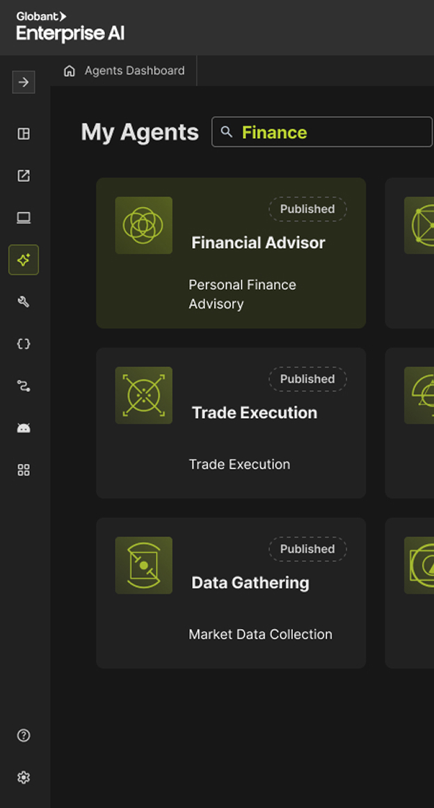 Globant Enterprise AI Agents Dashboard