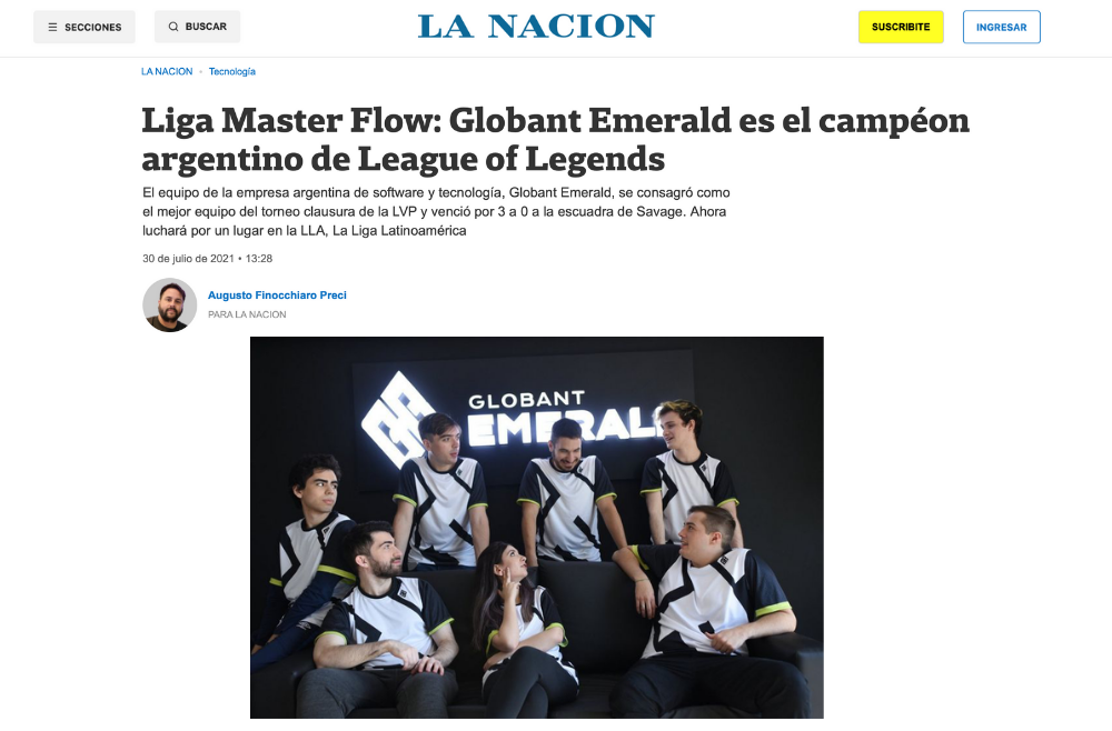 Liga Master Flow: Globant Emerald es el campéon argentino de League of Legends
