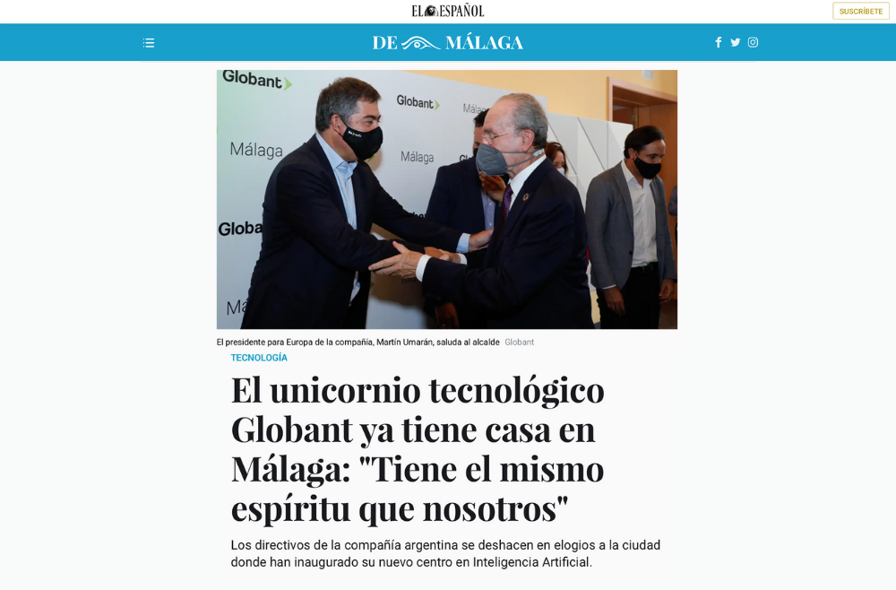 El unicornio tecnológico Globant ya tiene casa en Málaga: "Tiene el mismo espíritu que nosotros"