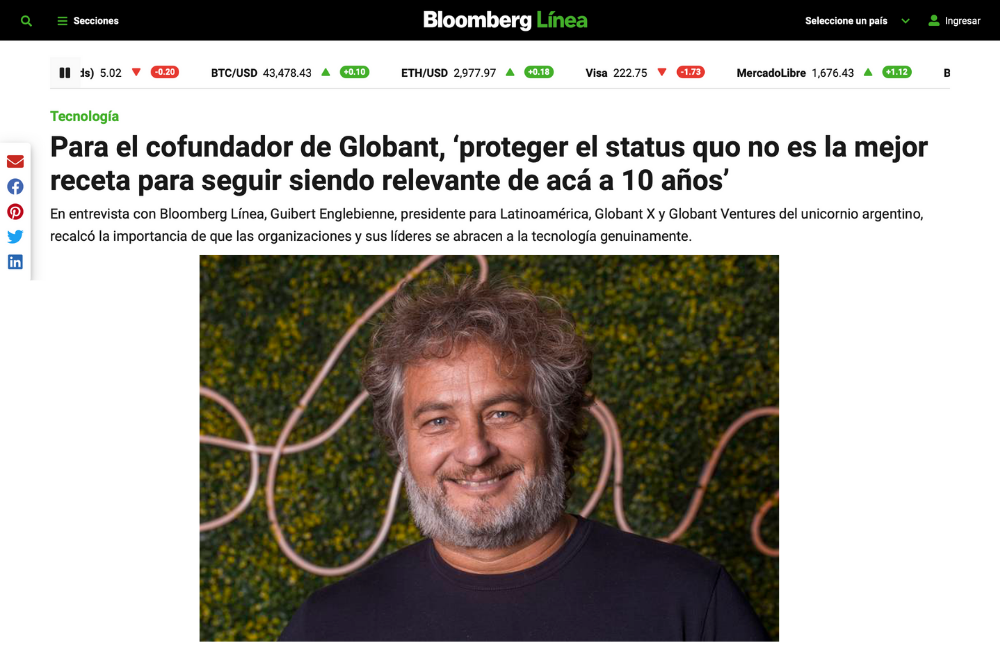 Para el cofundador de Globant, ‘proteger el status quo no es la mejor receta para seguir siendo relevante de acá a 10 años’