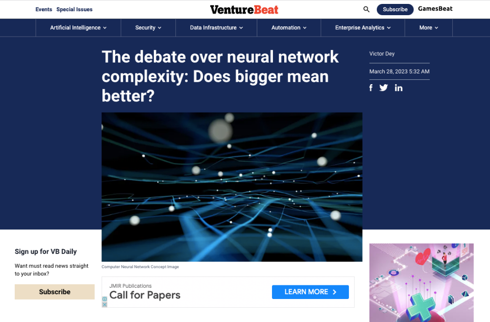 Venturebeat: The debate over neural network complexity: Does bigger ...